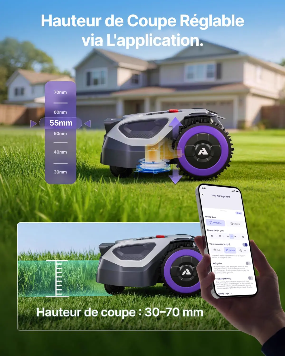 Robot tondeuse ANTHBOT M9 Robot Tondeuse vue 8