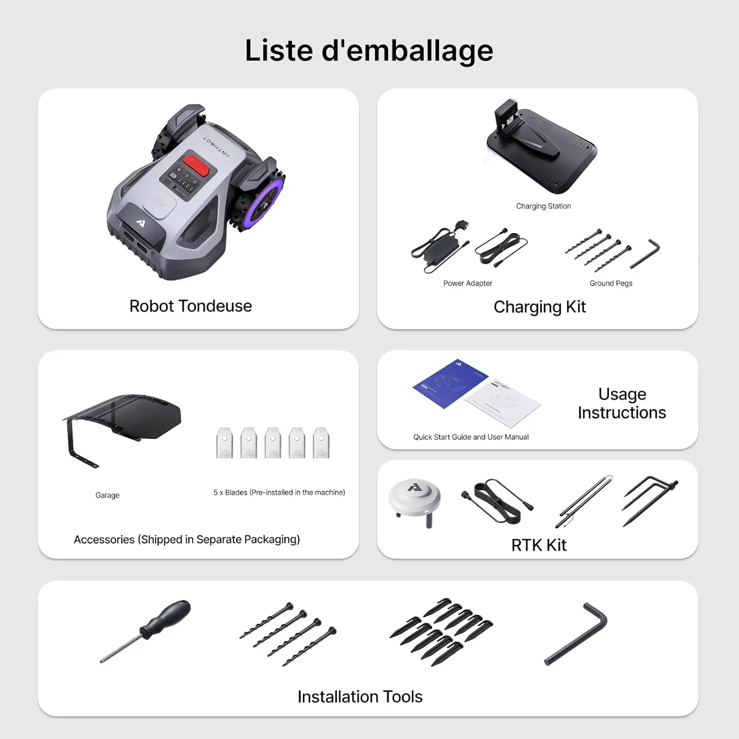 Robot tondeuse ANTHBOT M9 Robot Tondeuse vue 10