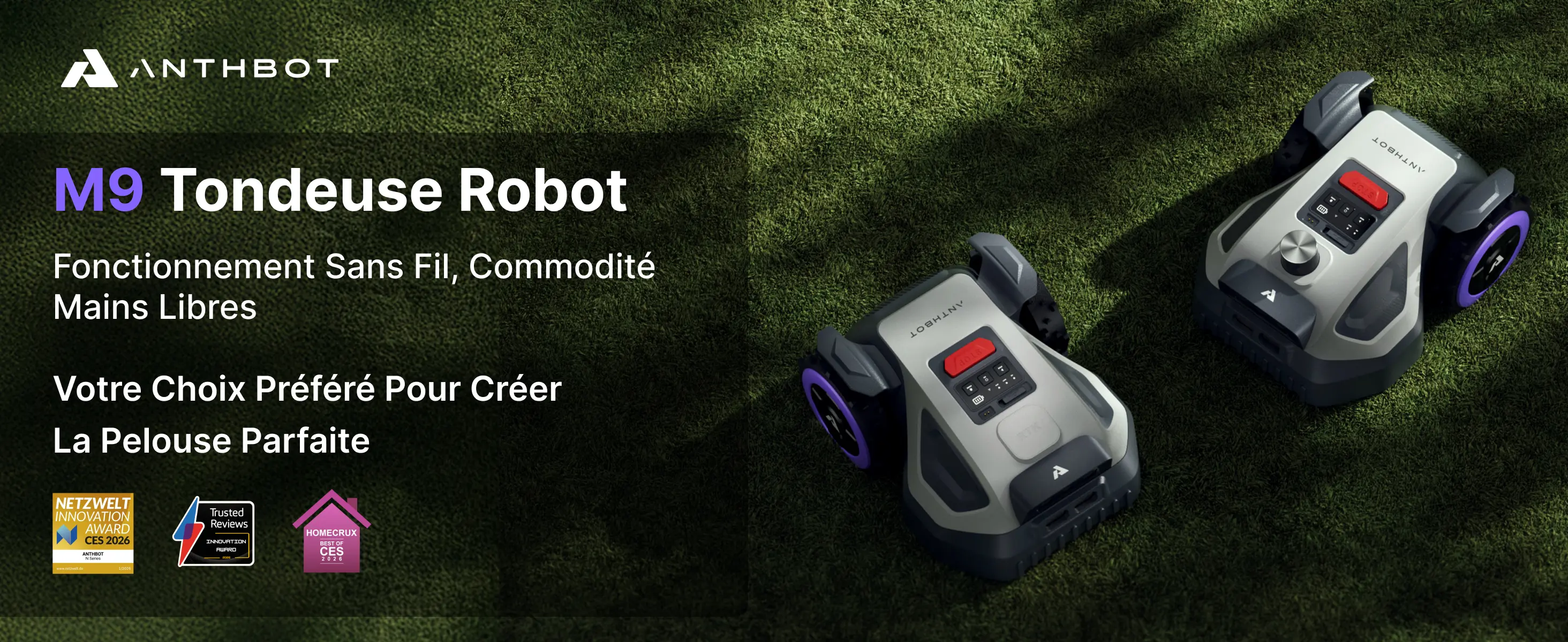 Robot tondeuse ANTHBOT M9 Robot Tondeuse — contenu détaillé 1