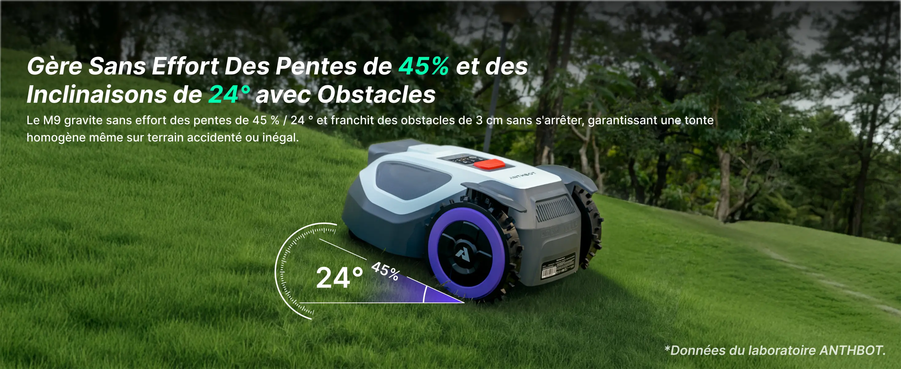 Robot tondeuse ANTHBOT M9 Robot Tondeuse — contenu détaillé 4