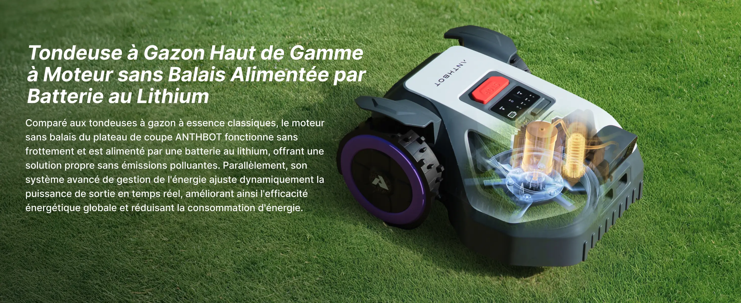 Robot tondeuse ANTHBOT M9 Robot Tondeuse — contenu détaillé 5