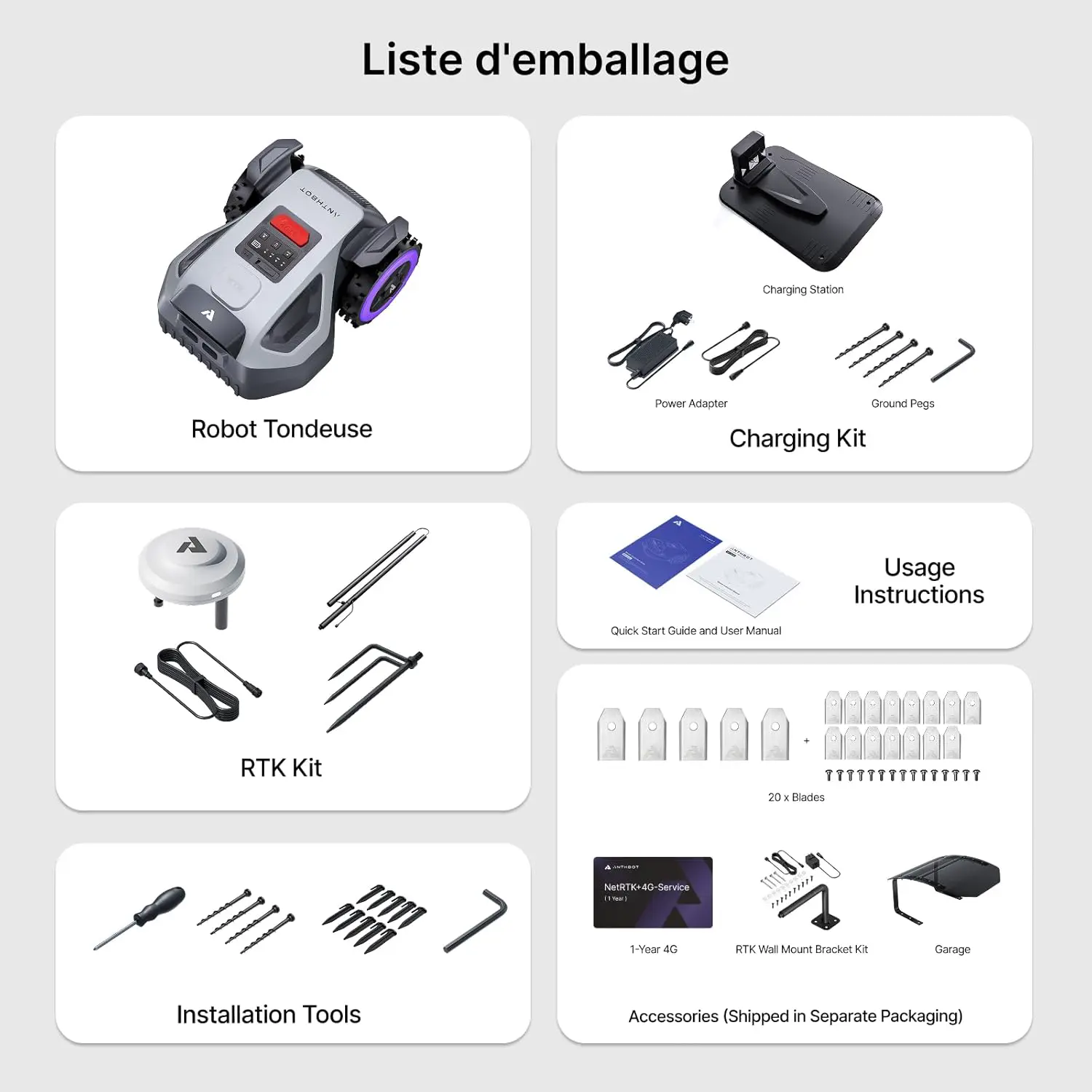 Robot tondeuse ANTHBOT M5 Tondeuse Robotisée sans Fil Prévente… vue 2