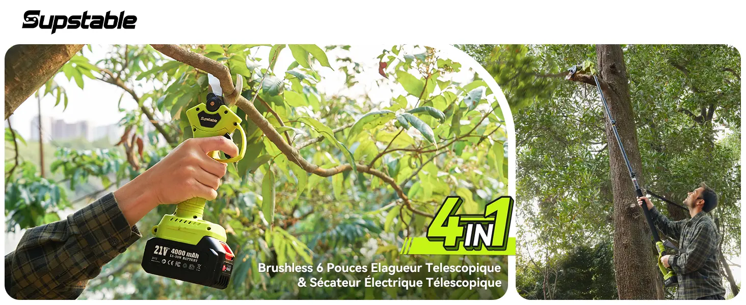 Tronçonneuse à batterie Supstable Mini Tronconneuse avec Perch… — contenu détaillé 1