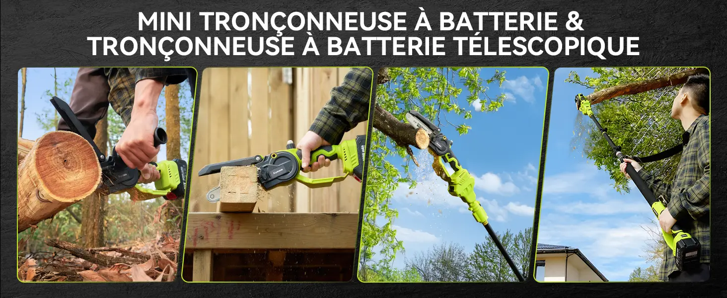 Tronçonneuse à batterie Supstable Mini Tronconneuse avec Perch… — contenu détaillé 8