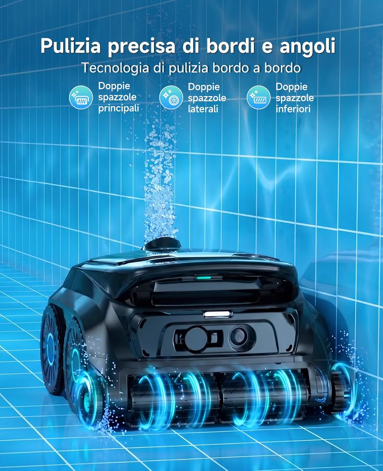 Robot piscine noir vue 6