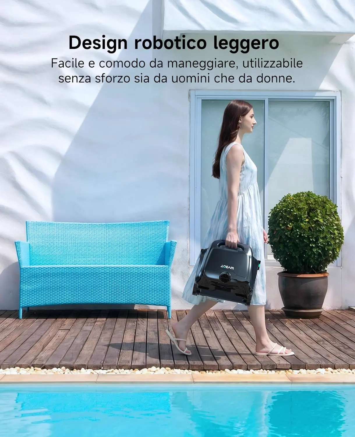 Robot piscine noir vue 9