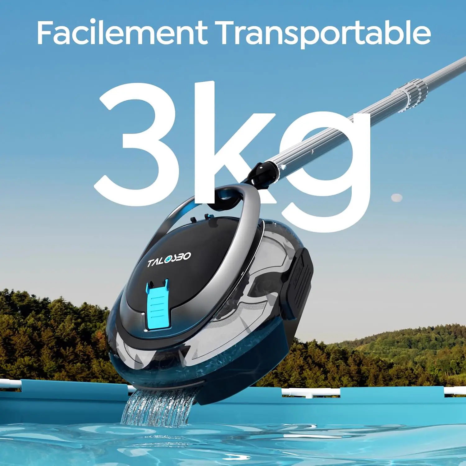 Robot piscine sable 80 m² vue 6