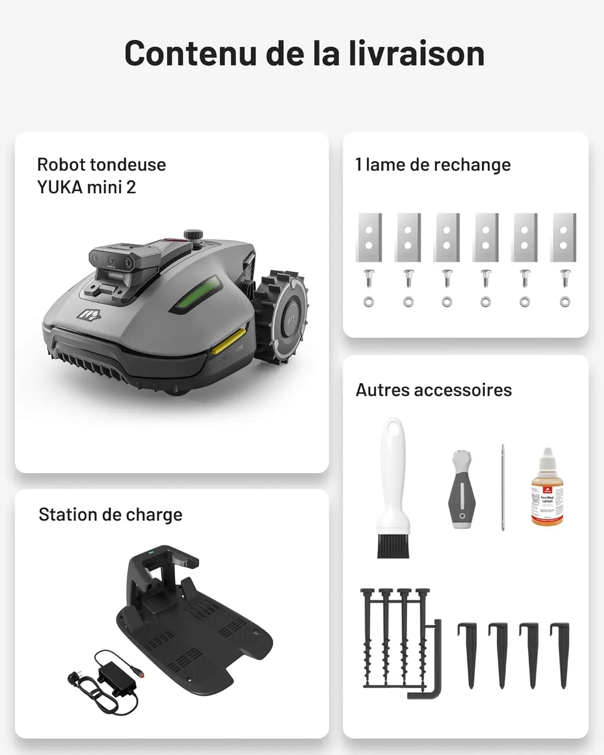 Robot tondeuse MAMMOTION YUKA Mini 2 500 Robot Tondeuse vue 11