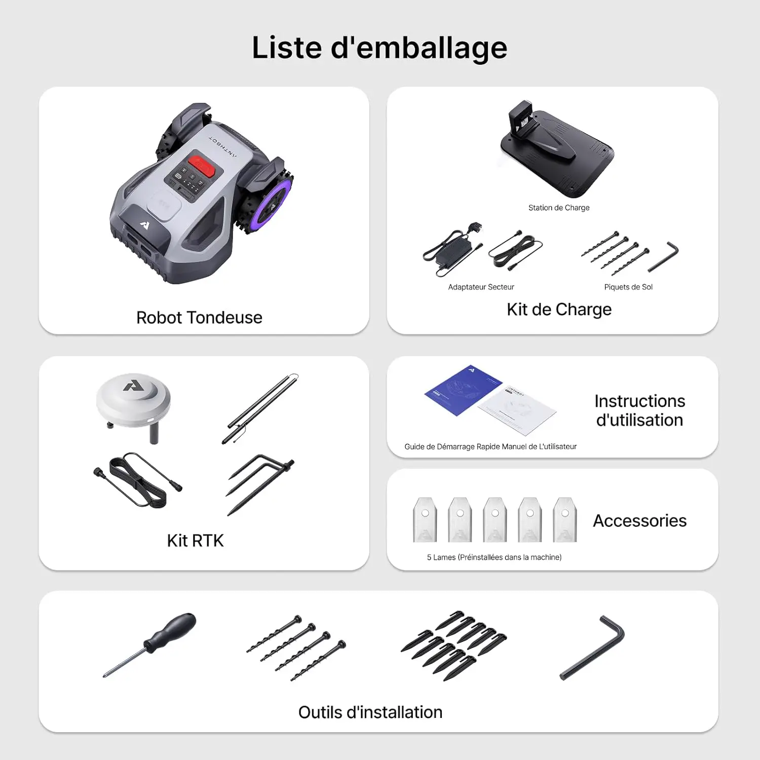 Robot tondeuse ANTHBOT Robot Tondeuse M9 vue 10