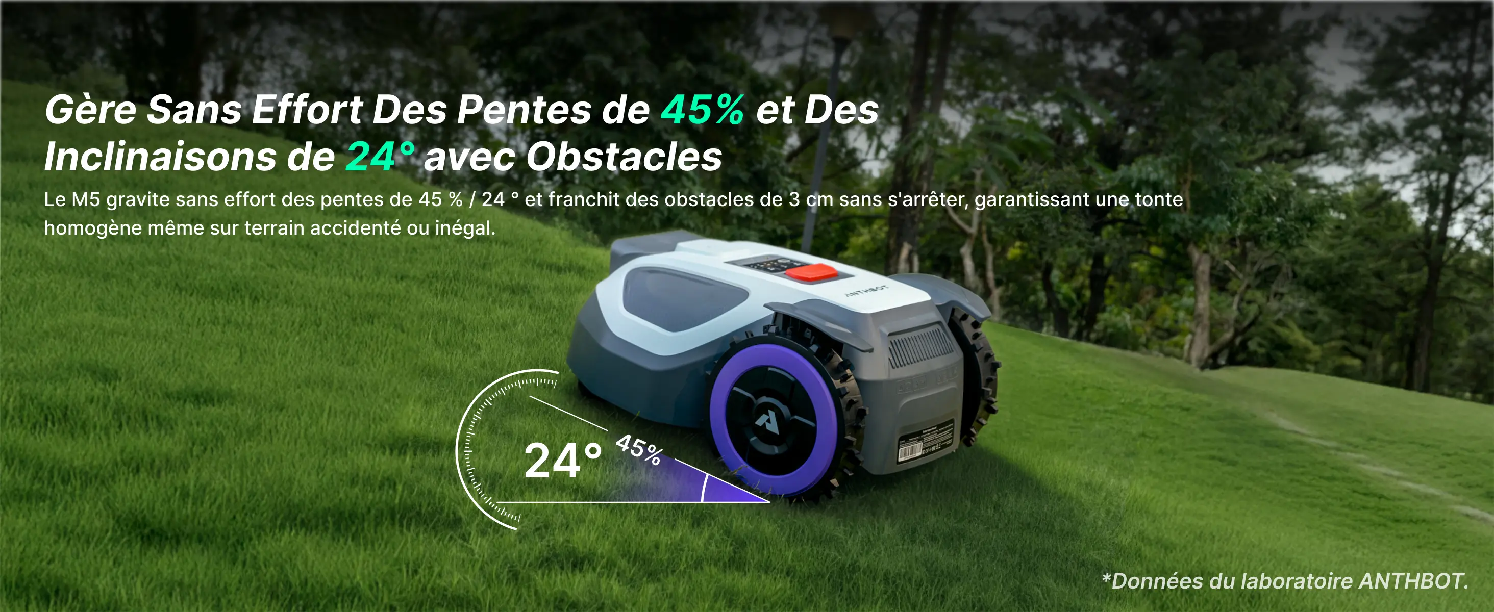 Robot tondeuse ANTHBOT Tondeuse Robot sans Fil M9 — contenu détaillé 6