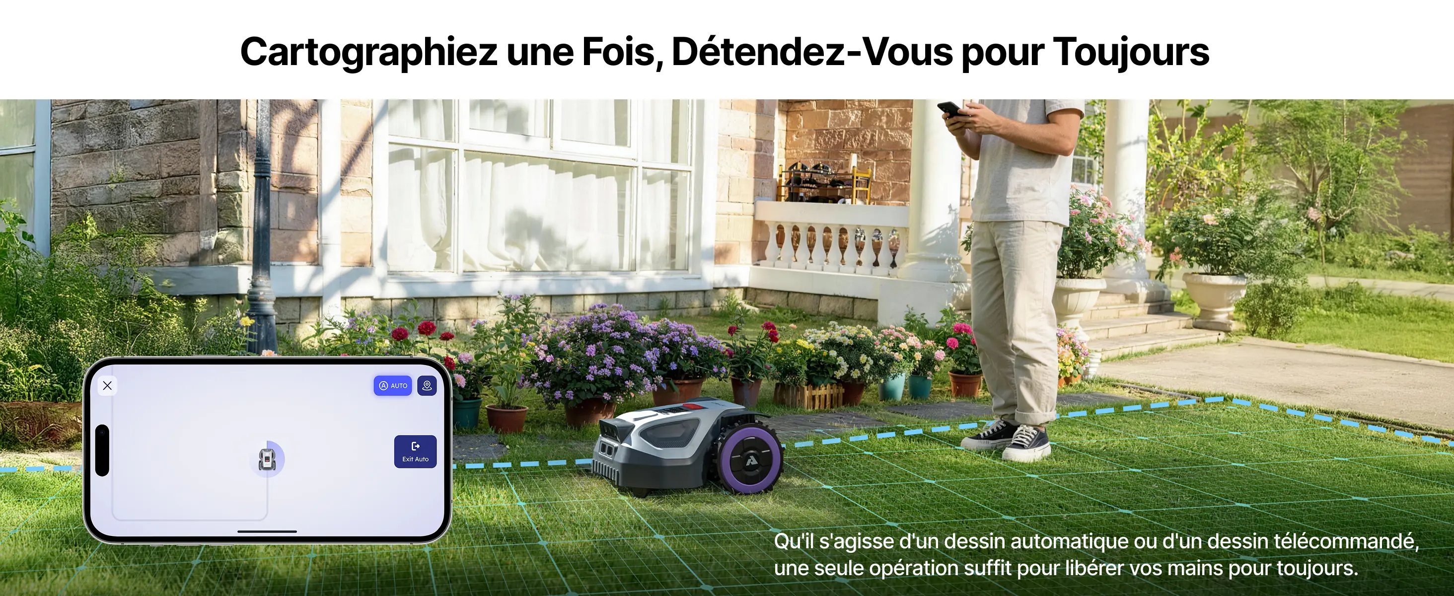 Robot tondeuse ANTHBOT Tondeuse Robot sans Fil M9 — contenu détaillé 14