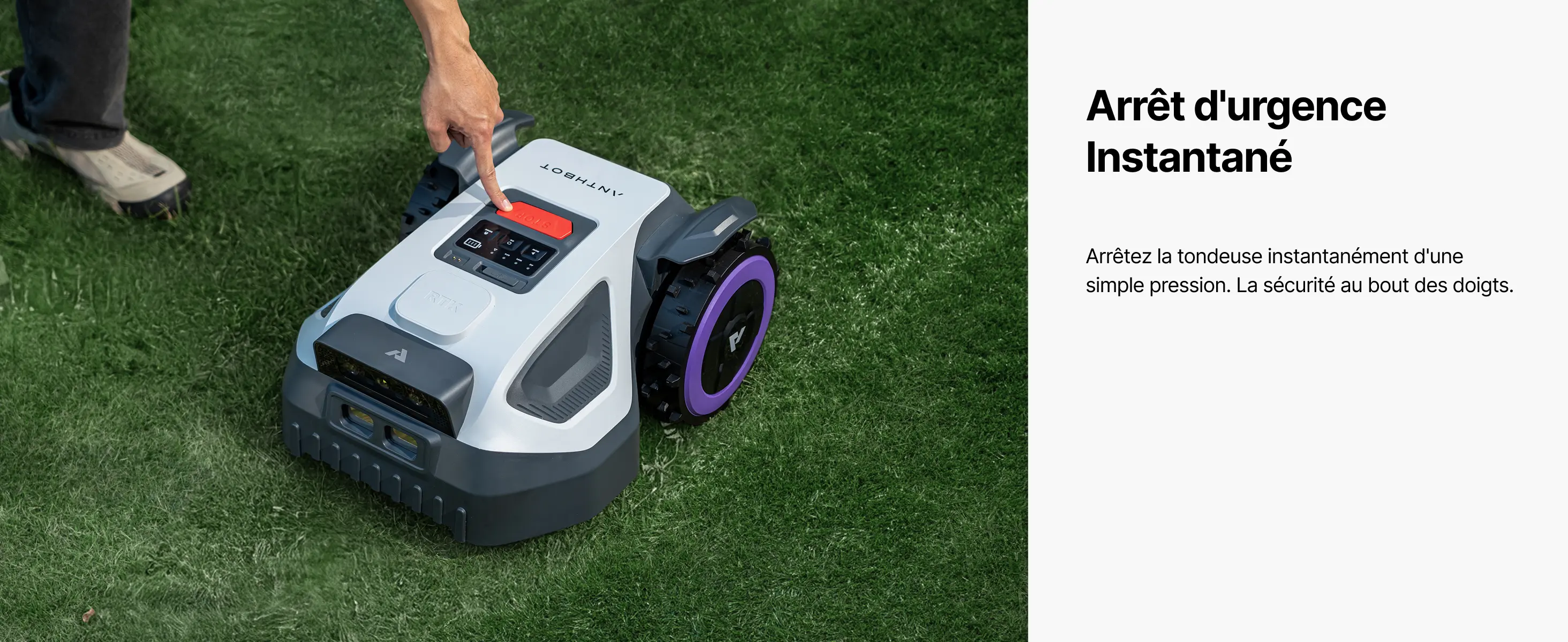 Robot tondeuse ANTHBOT Tondeuse Robot sans Fil M9 — contenu détaillé 21