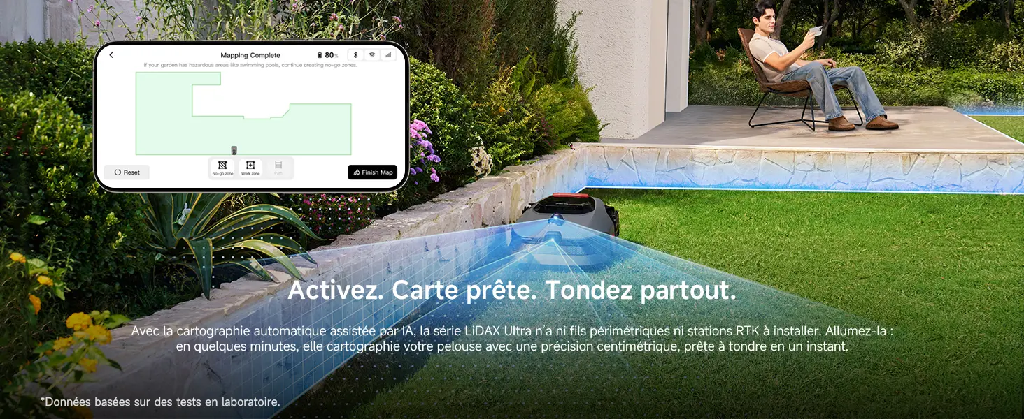 Robot tondeuse MOVA LiDAX Ultra 800 Robot Tondeuse sans Fil pé… — contenu détaillé 7
