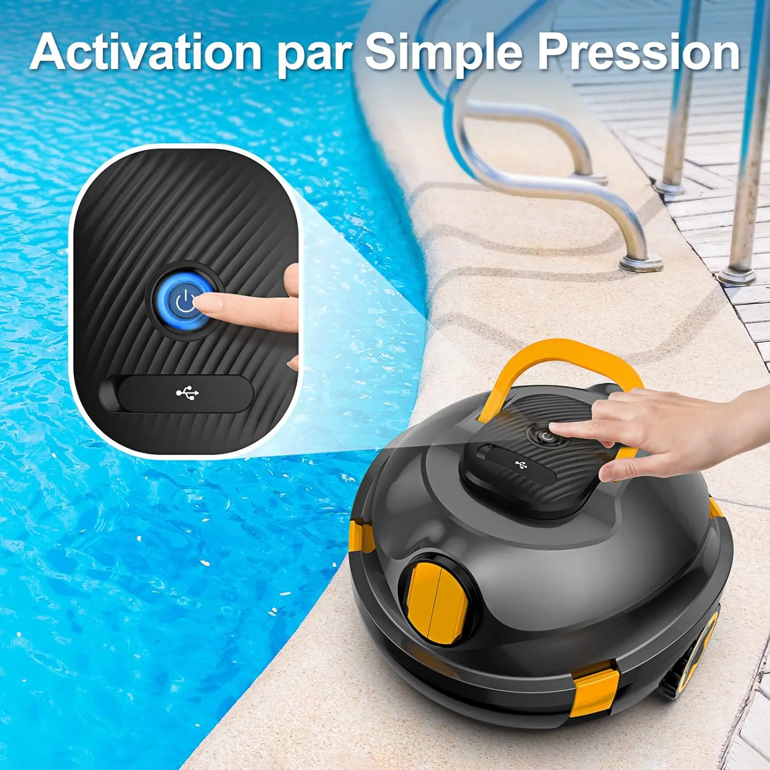 Robot piscine sable vue 7