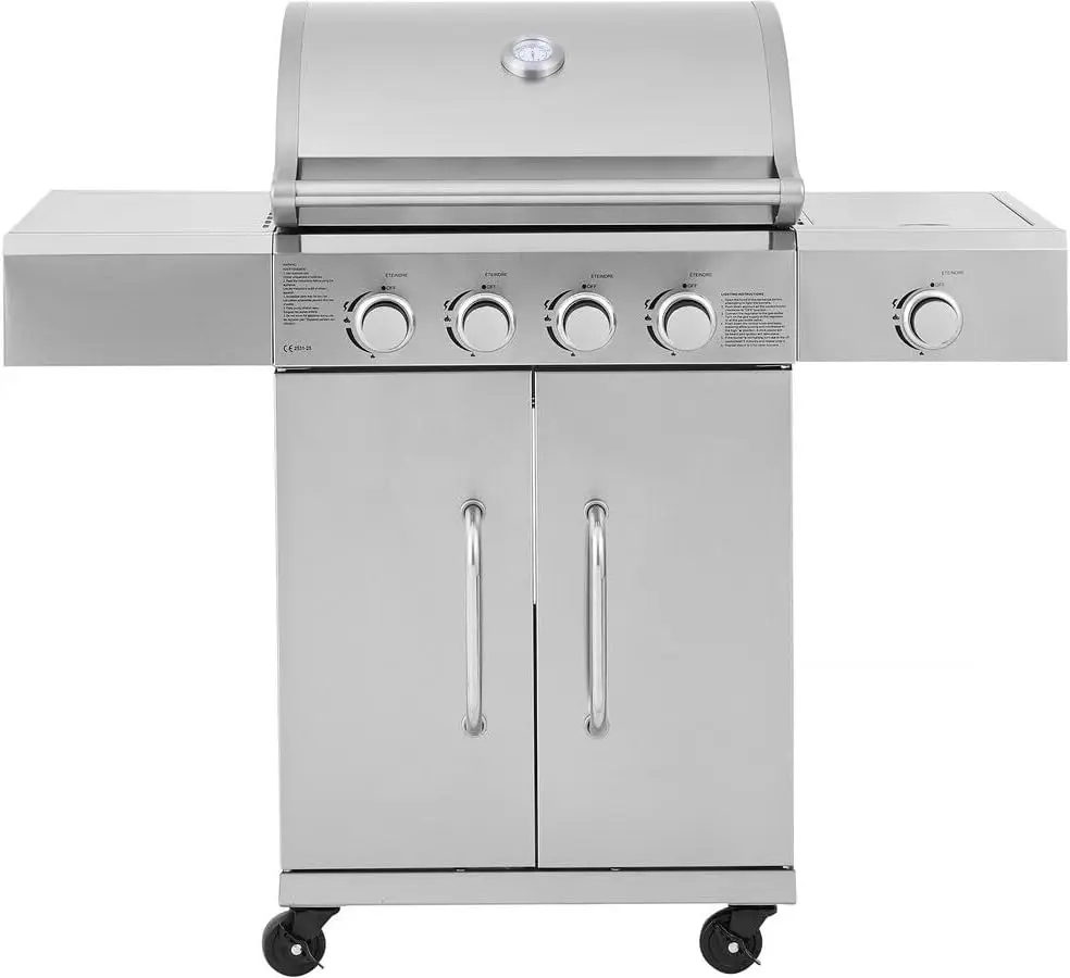 Barbecue à gaz 10 places en métal gris 58 m² vue 5