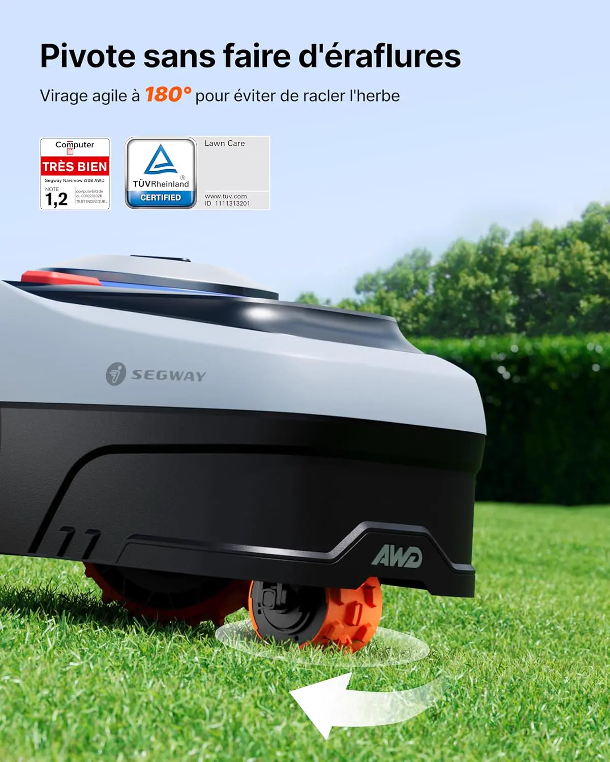Tondeuse autoportée Segway Navimow i205 AWD Robot Tondeuse san… vue 3