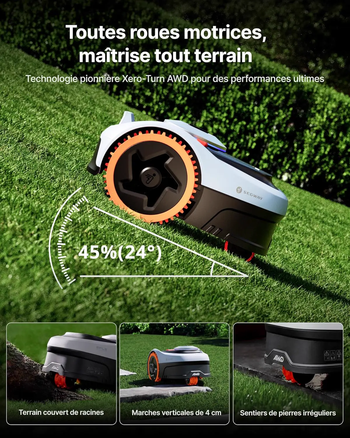 Robot tondeuse Segway Navimow i205 AWD Robot tondeuse et Garage S vue 2