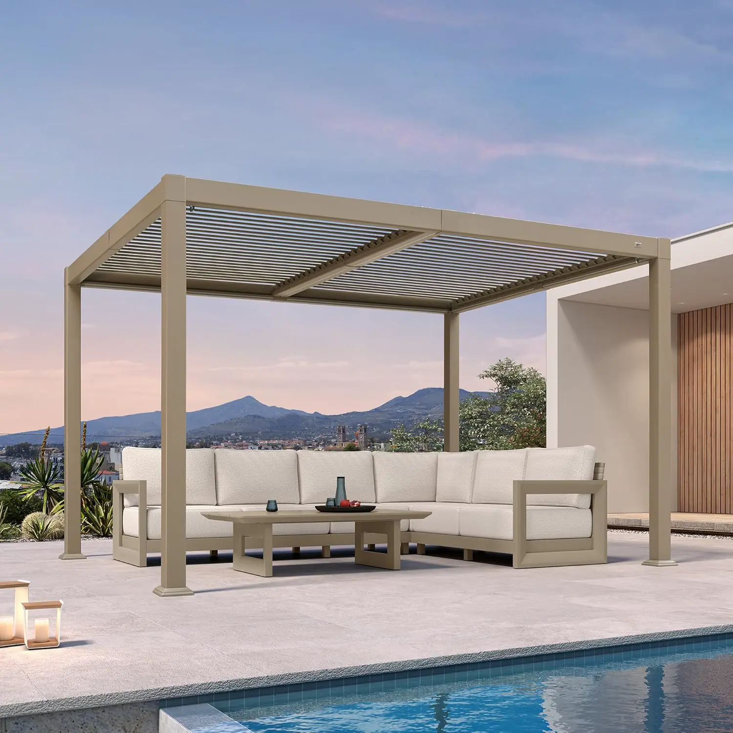 Pergola en aluminium 3x3,65 m vue 2