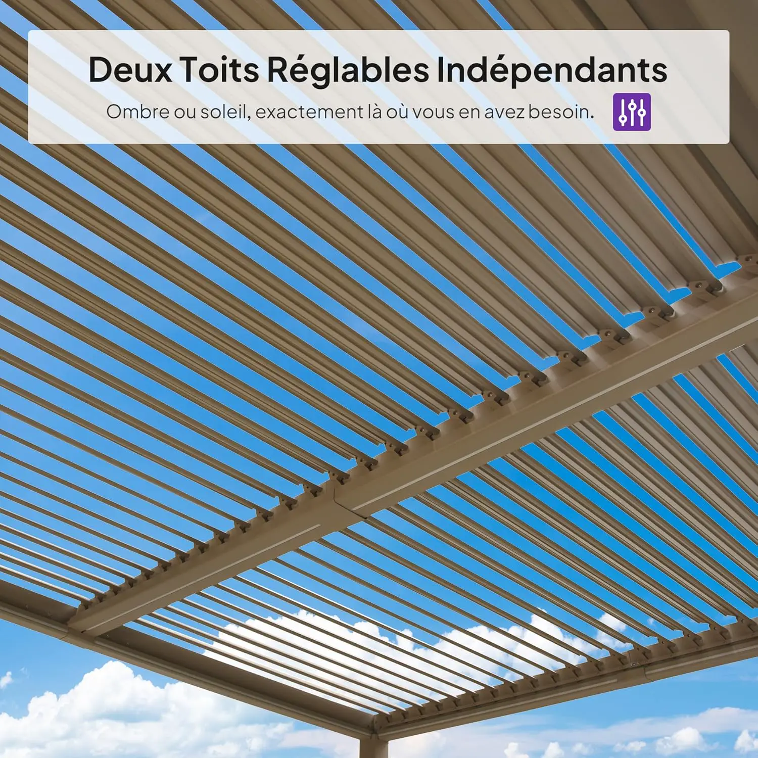 Pergola en aluminium 3x3,65 m vue 8