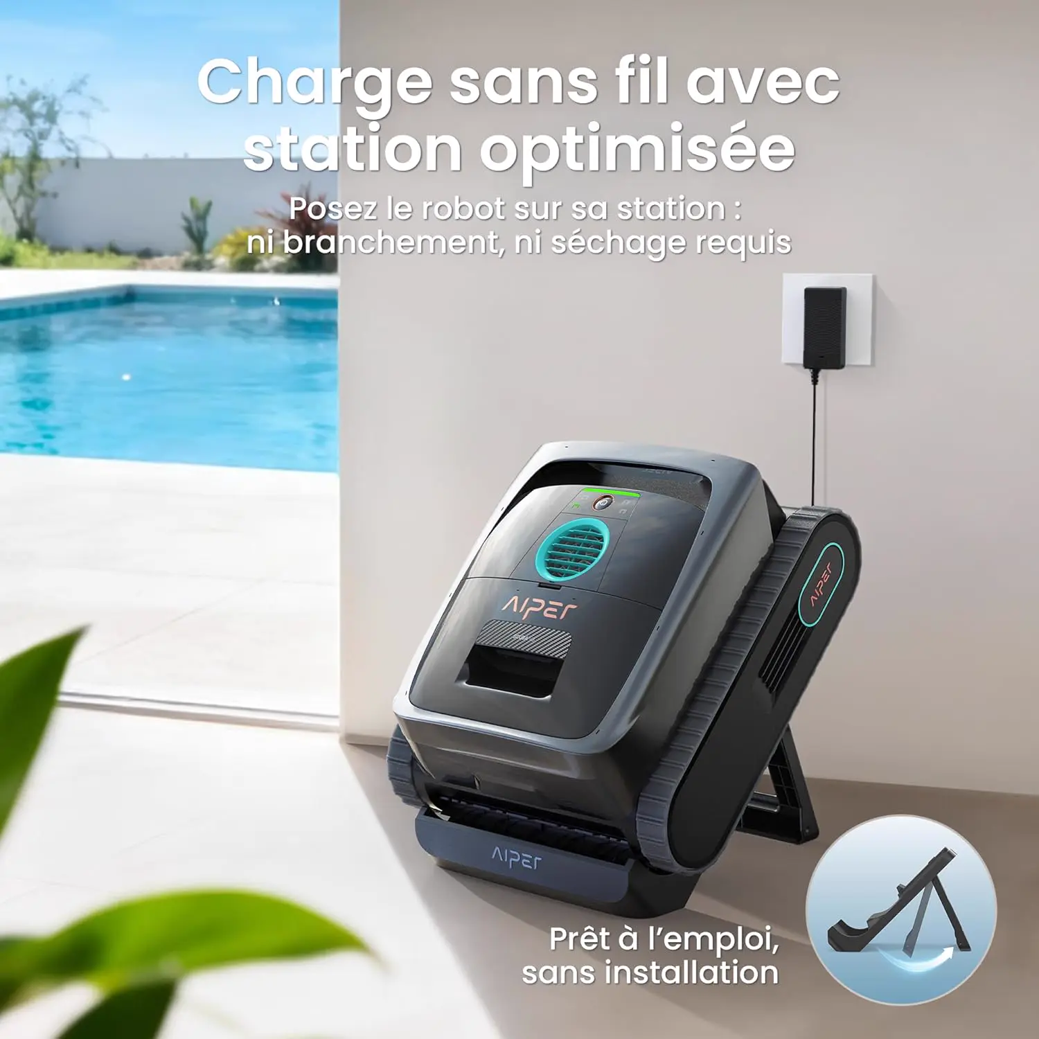 Robot piscine sable vue 5