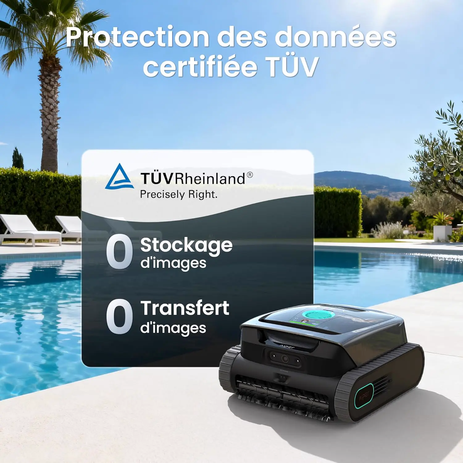Robot piscine sable vue 9