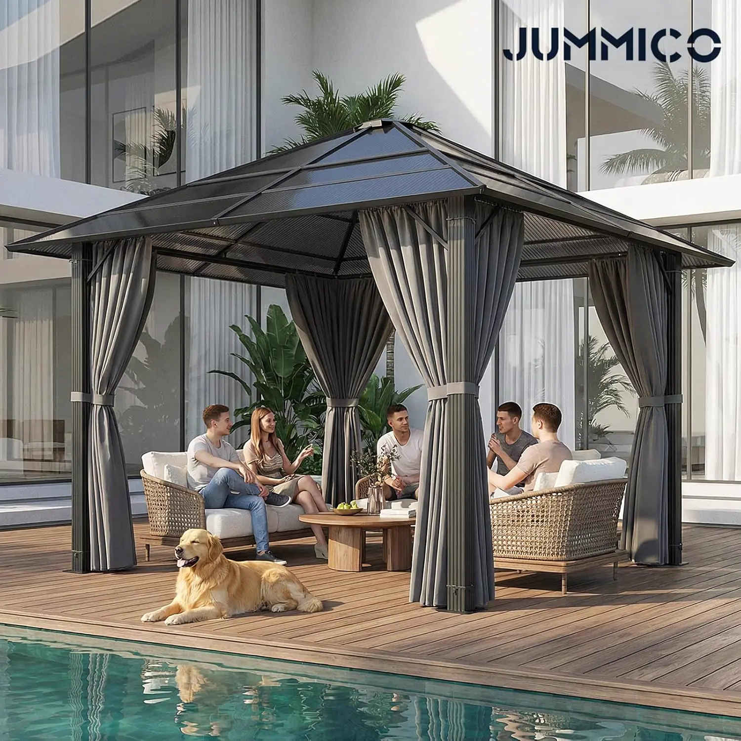 Pergola en aluminium 3x3 m vue 8