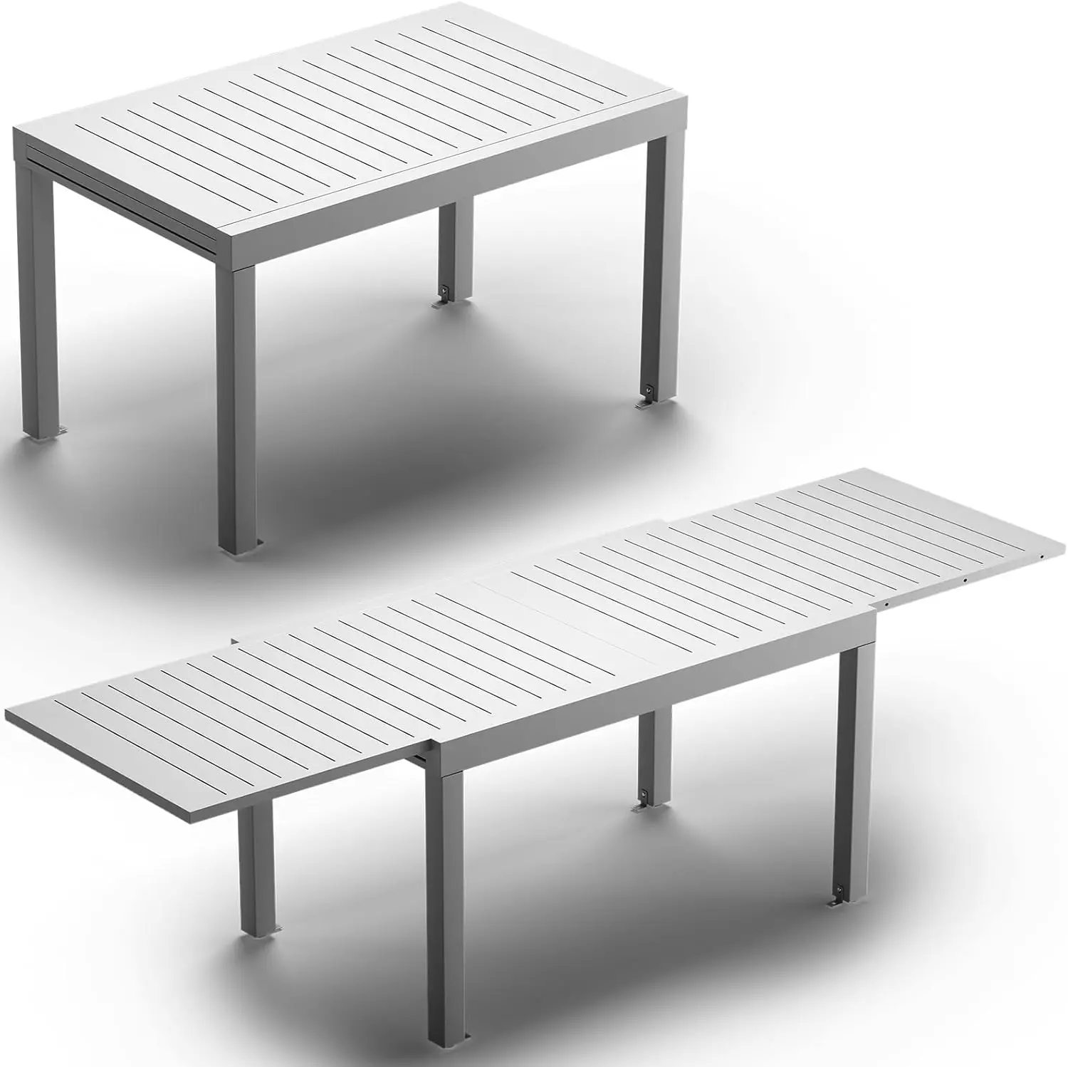 JUMMICO Table de Jardin Extensible 260x80cm pour 6-10 Personnes