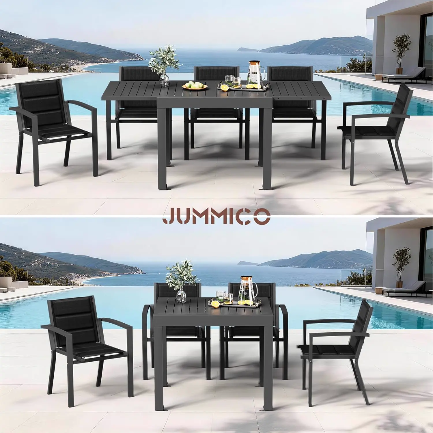 Table de jardin 10 places en aluminium vue 5