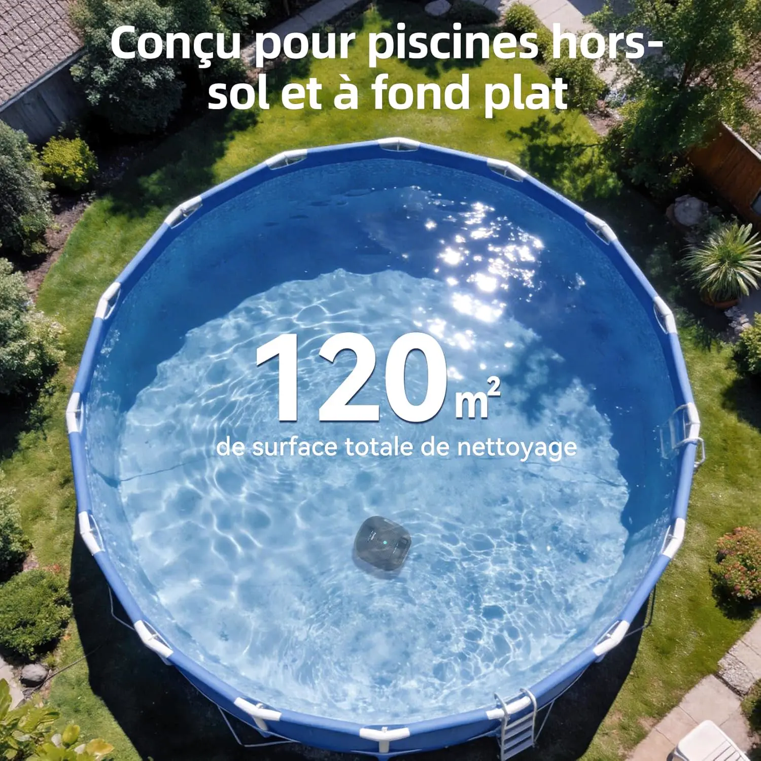 Robot piscine Pondee X2 Robot Piscine sans Fil avec 200 Min Au… vue 5