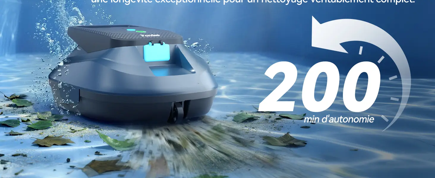 Robot piscine Pondee X2 Robot Piscine sans Fil avec 200 Min Au… — contenu détaillé 3