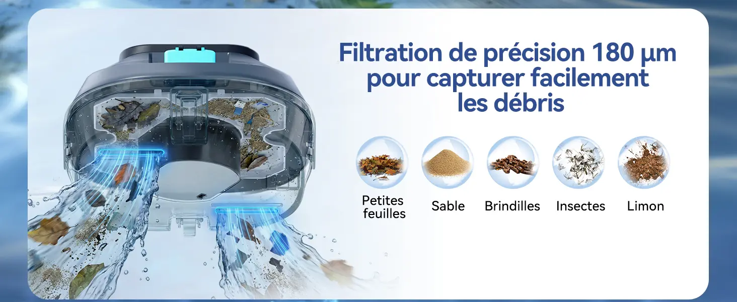Robot piscine Pondee X2 Robot Piscine sans Fil avec 200 Min Au… — contenu détaillé 4