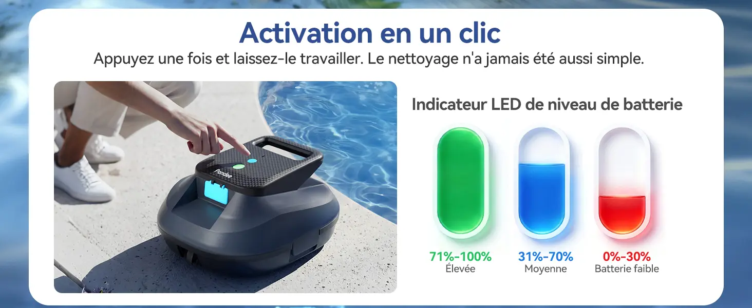 Robot piscine Pondee X2 Robot Piscine sans Fil avec 200 Min Au… — contenu détaillé 5