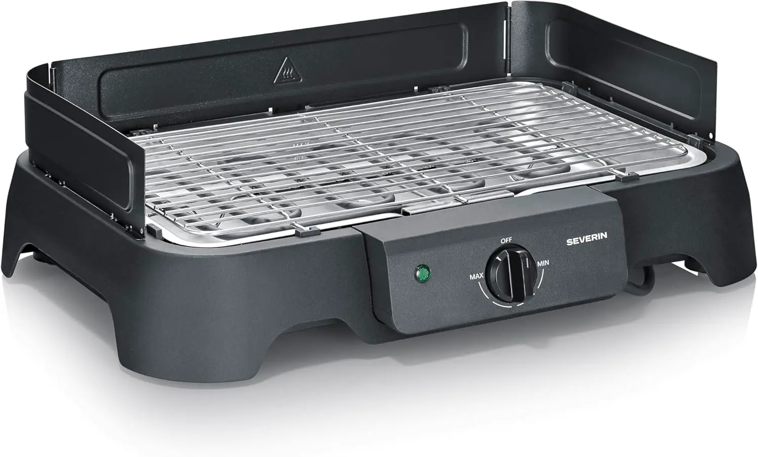 Barbecue électrique en métal noir vue 1