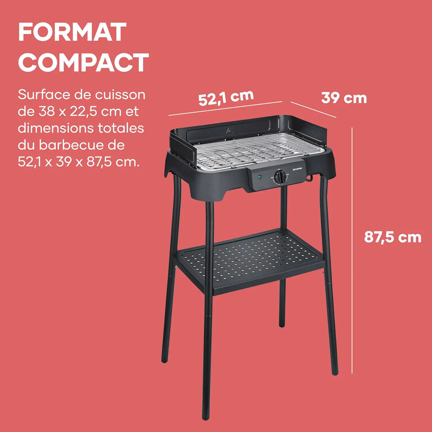 Barbecue électrique en métal noir 38 m² vue 2