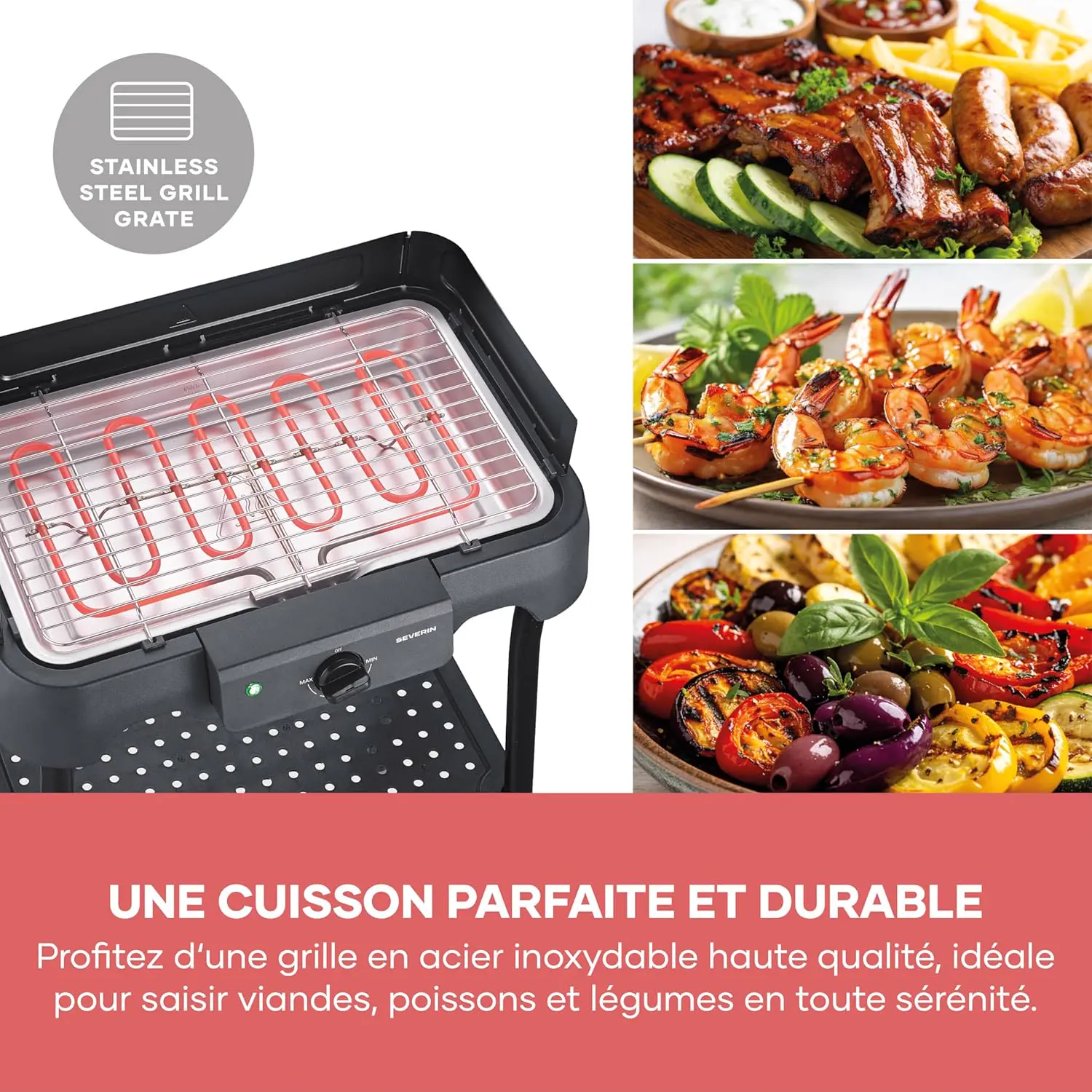 Barbecue électrique en métal noir 38 m² vue 6