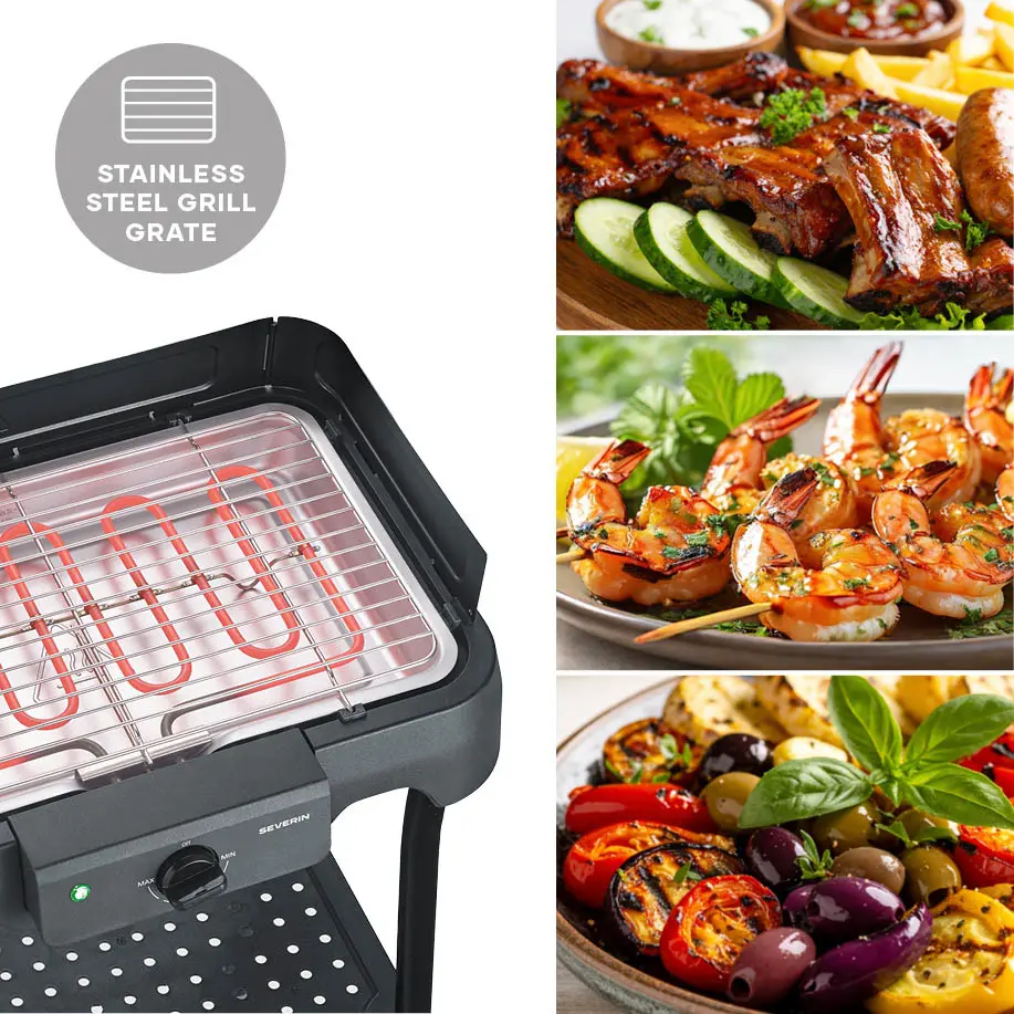 Barbecue électrique en métal noir — contenu détaillé 3