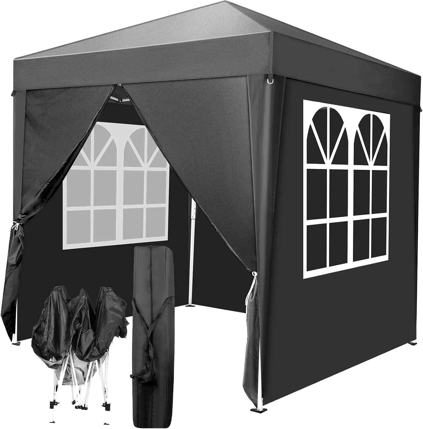 LEADZM 2x2m Tonnelle de Jardin Pliable,Pop-up,Réglable