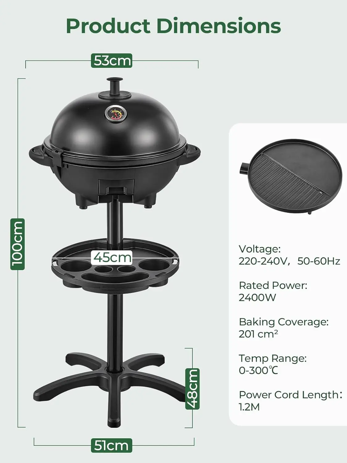 Barbecue électrique noir vue 7