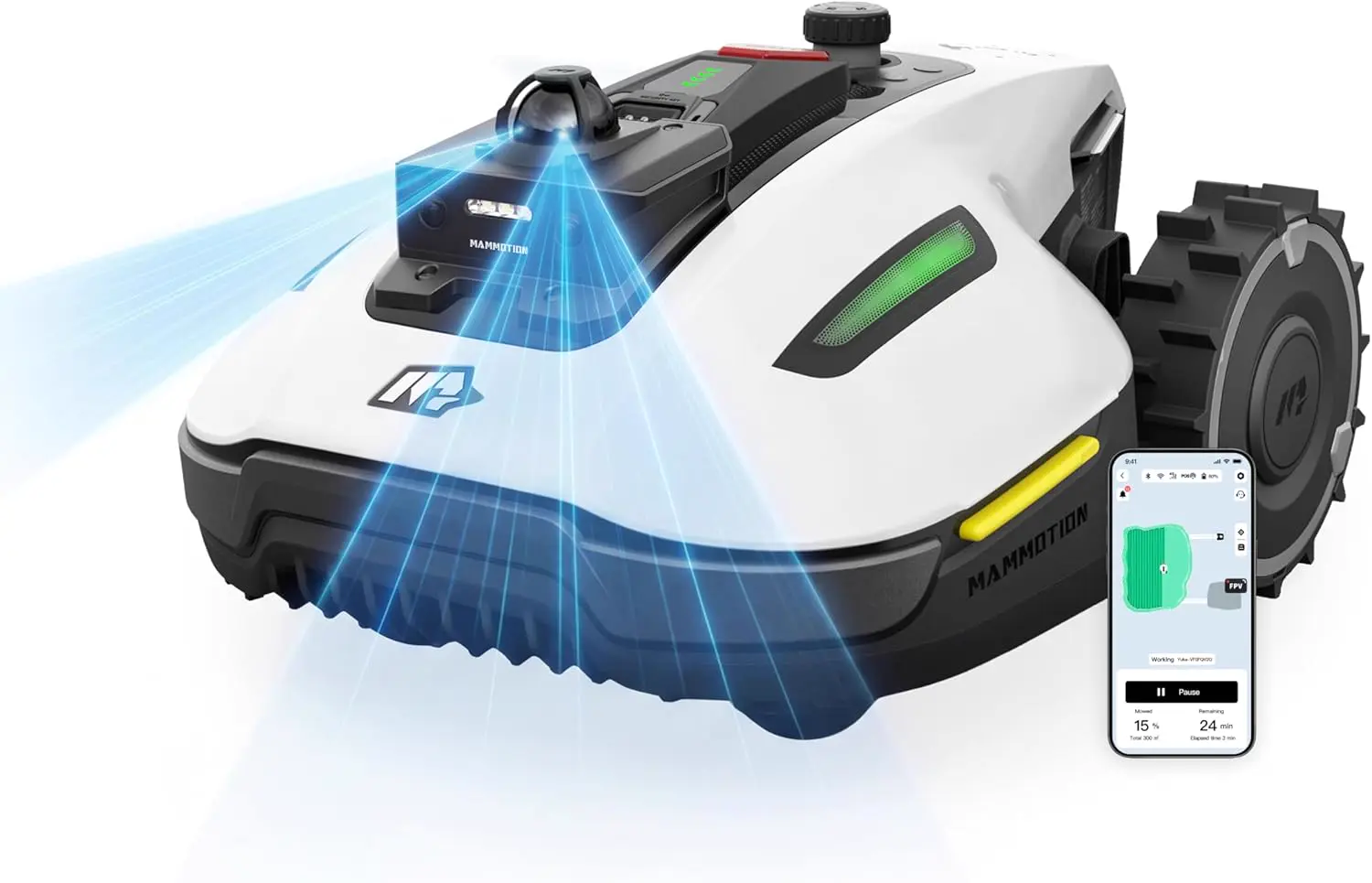 MAMMOTION YUKA Mini 2 800 LiDAR Robot Tondeuse sans Fil Périmétrique