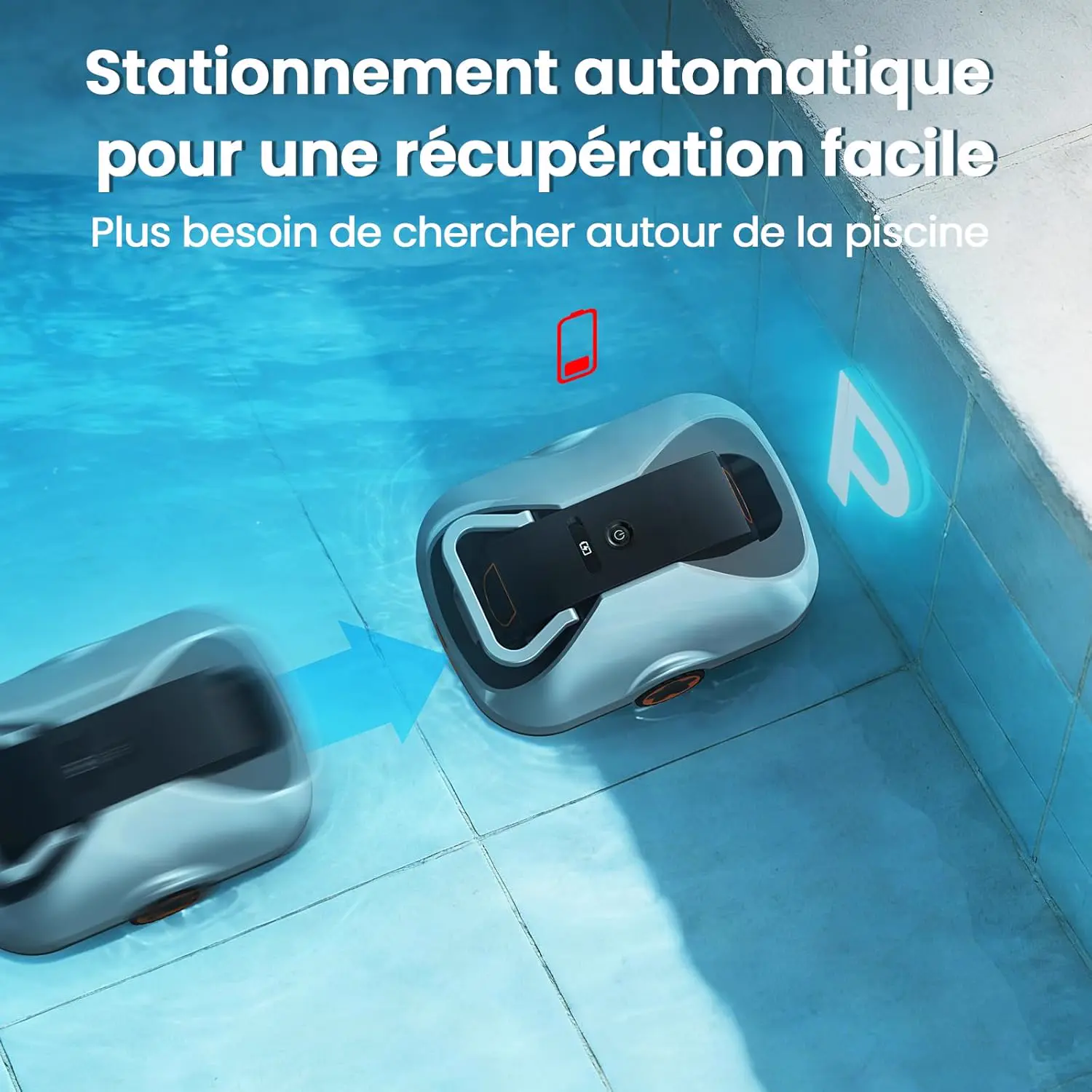 Robot piscine sable vue 6
