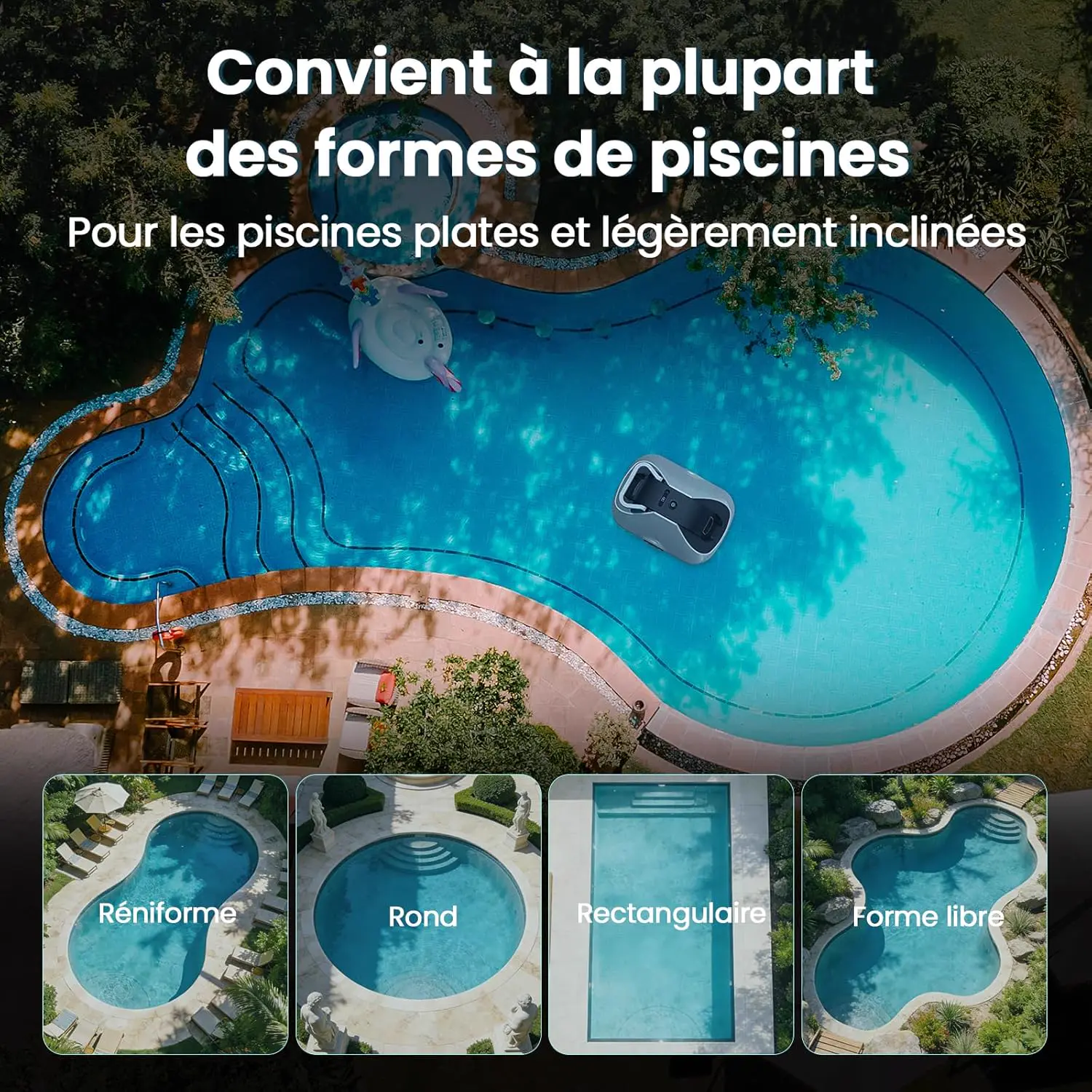 Robot piscine sable vue 8