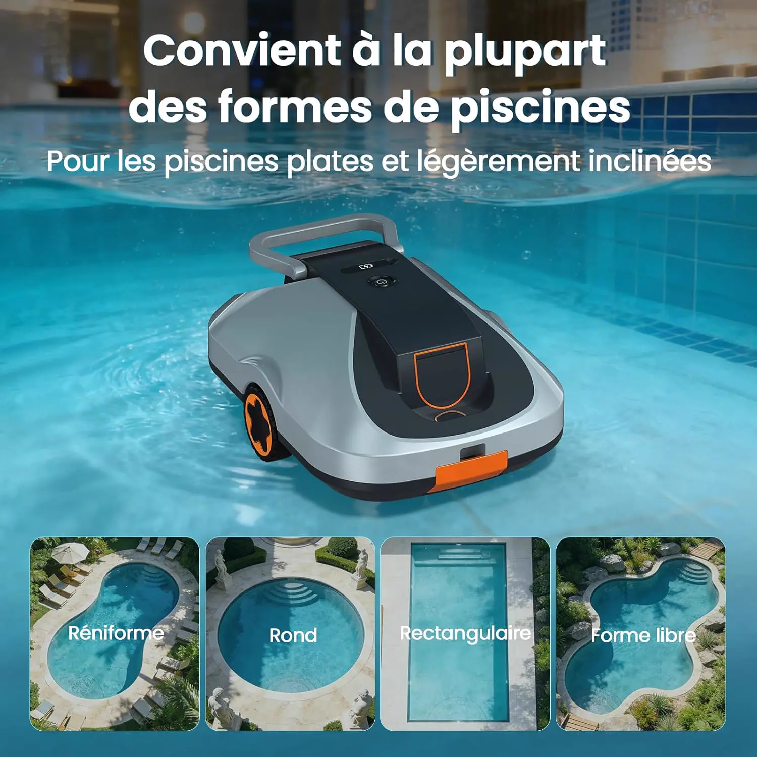 Robot piscine sable vue 9