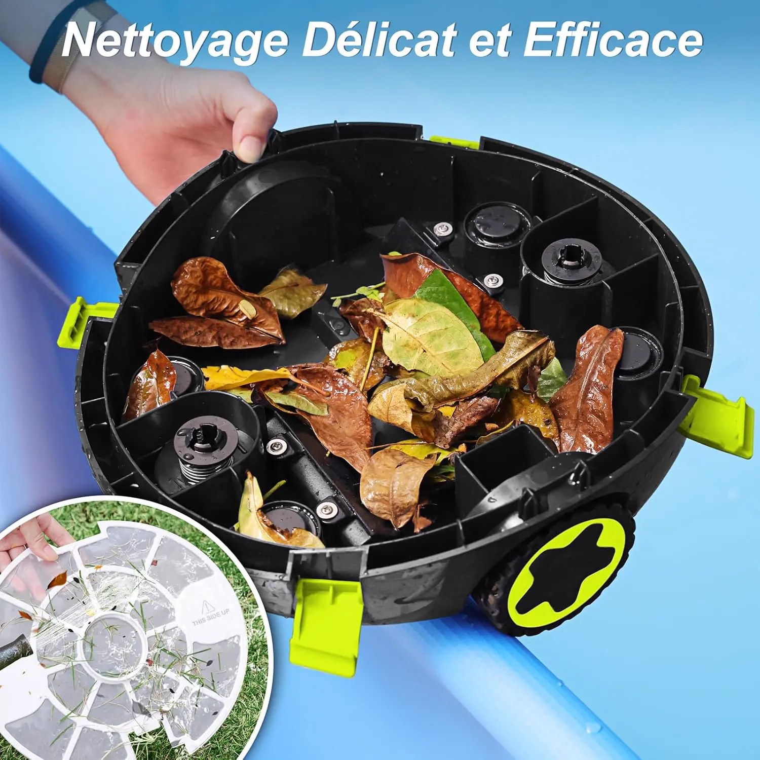 Robot piscine blanc vue 6
