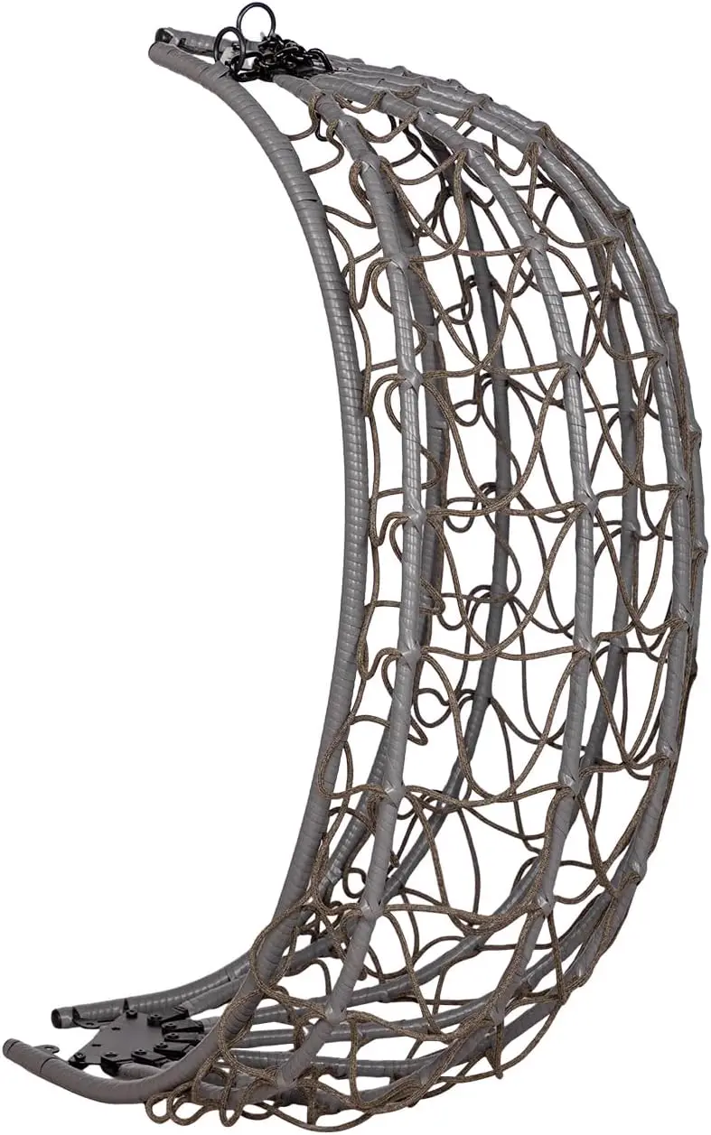 Fauteuils suspendus en métal gris vue 5