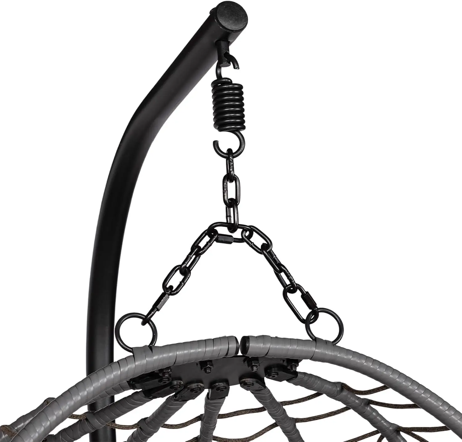 Fauteuils suspendus en métal gris vue 6