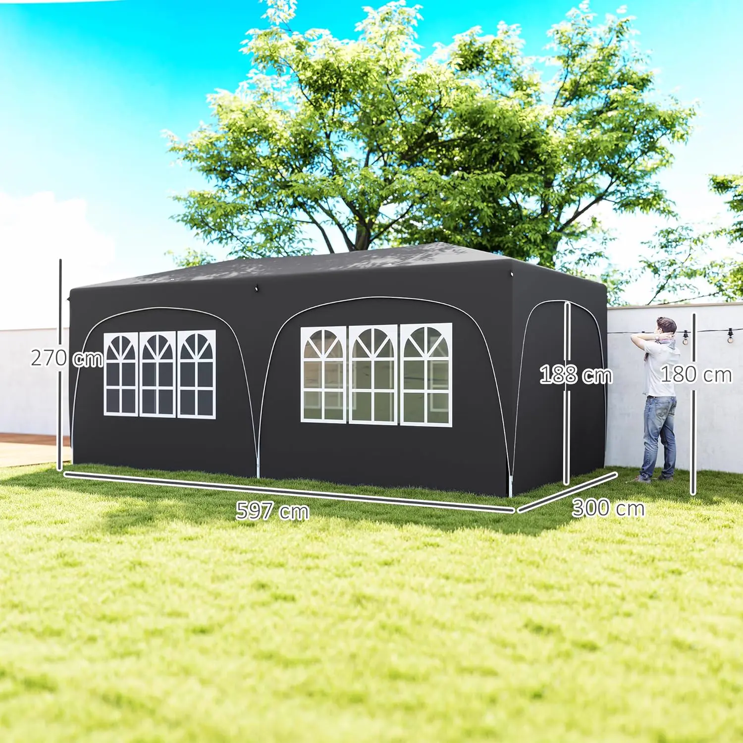 Tonnelle sable 3x6 m vue 7