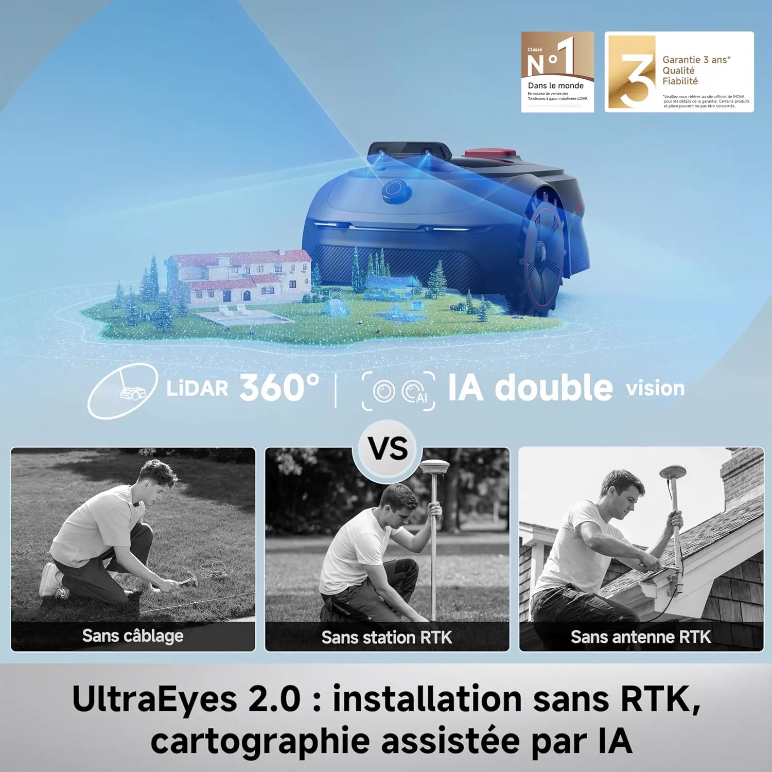 Tondeuse autoportée MOVA ViAX 500 Robot Tondeuse sans Fil péri… vue 3
