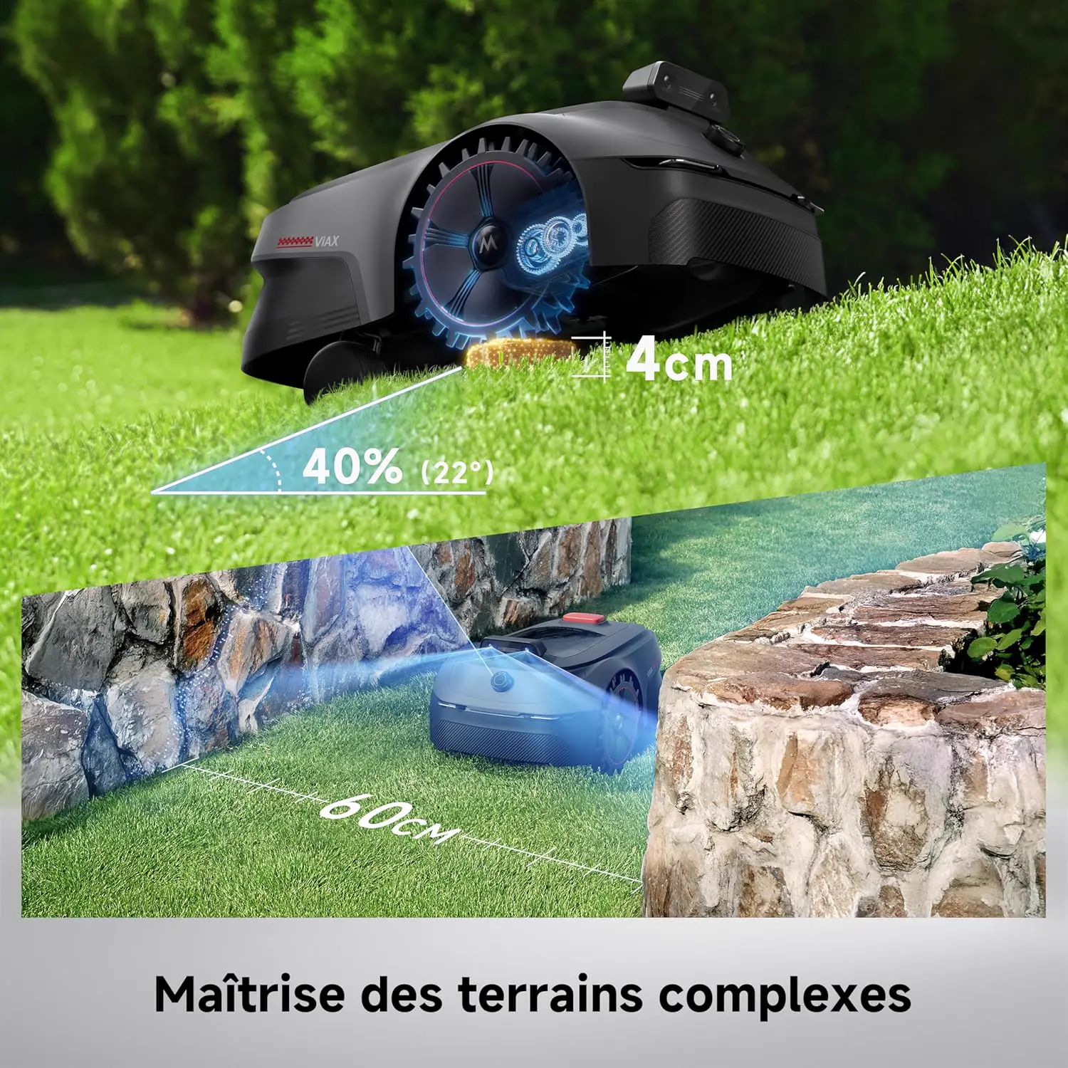 Tondeuse autoportée MOVA ViAX 500 Robot Tondeuse sans Fil péri… vue 5