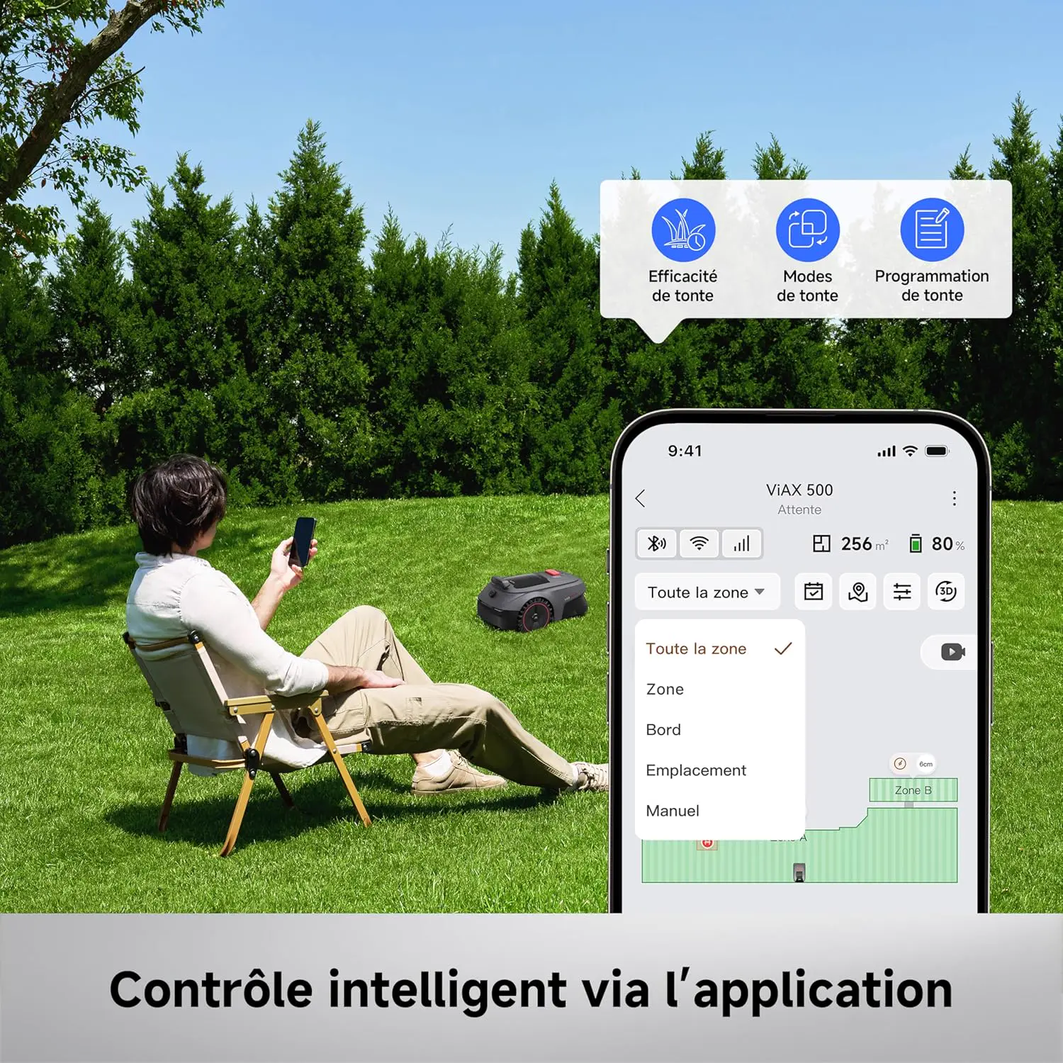 Tondeuse autoportée MOVA ViAX 500 Robot Tondeuse sans Fil péri… vue 7