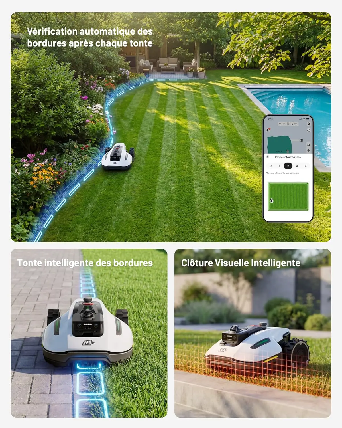 Robot tondeuse MAMMOTION YUKA Mini 2 800 LiDAR Robot Tondeuse… vue 8